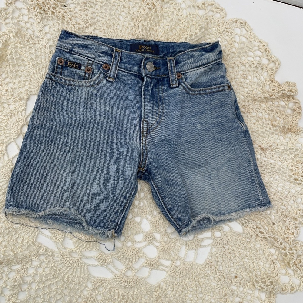 Polo Ralph Lauren Boys Size 4 Sullivan Slim Denim Cut Off Shorts Blue